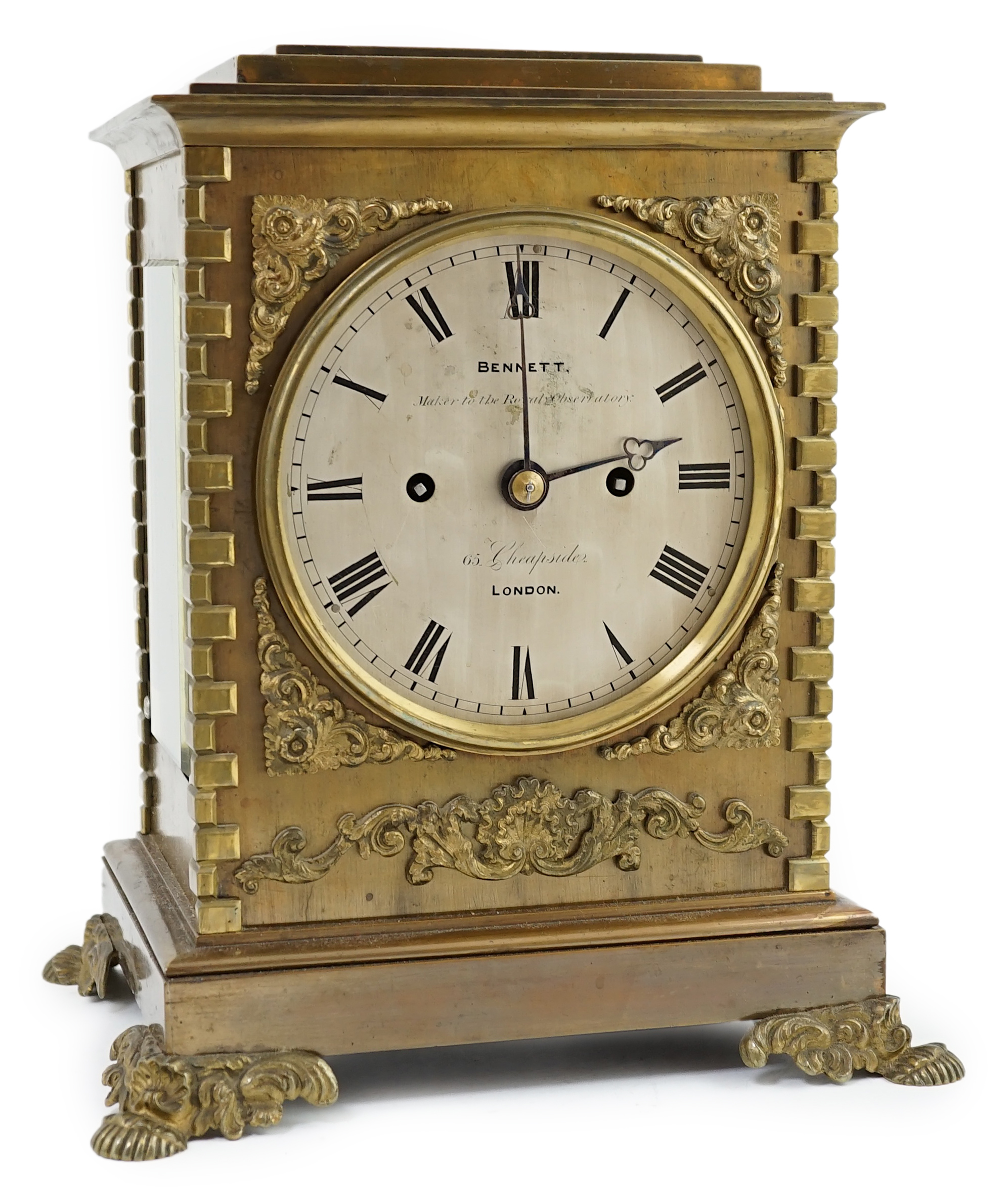 Bennett, Maker to The Royal Observatory, 65 Cheapside, London. A Victorian ormolu bracket clock